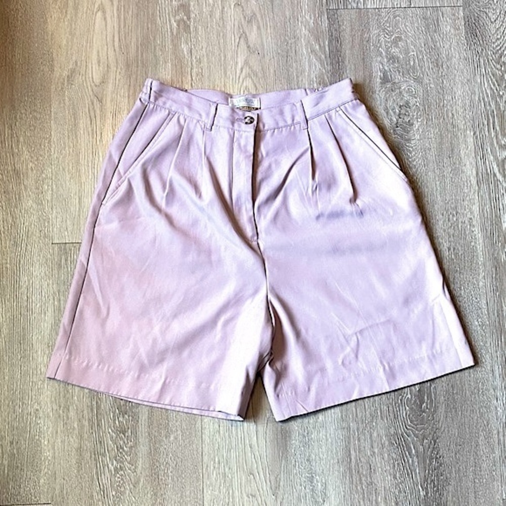 ARROW • VINTAGE Light Purple High-Rise 70s Mom Golf / Bermuda Shorts • Size 10